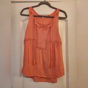 Coral dressy tank